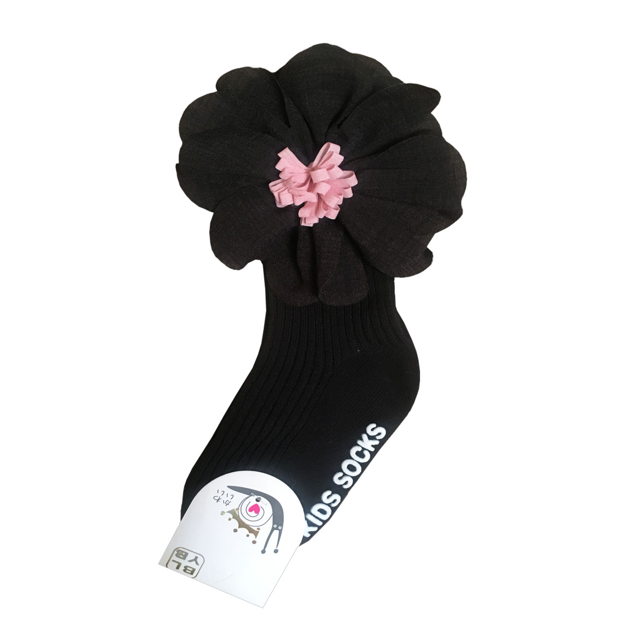 جوراب نوزادی دخترانه مدل FLOWER رنگ مشکی