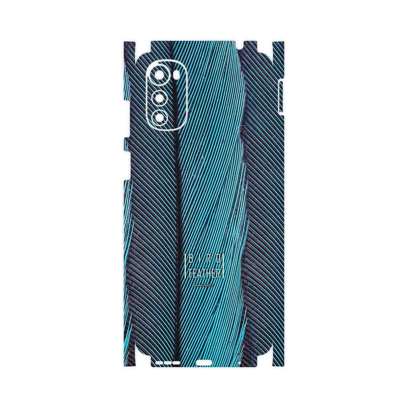 برچسب پوششی ماهوت مدل Turquoise feathers-FullSkin مناسب برای گوشی موبایل موتورولا Moto E32s