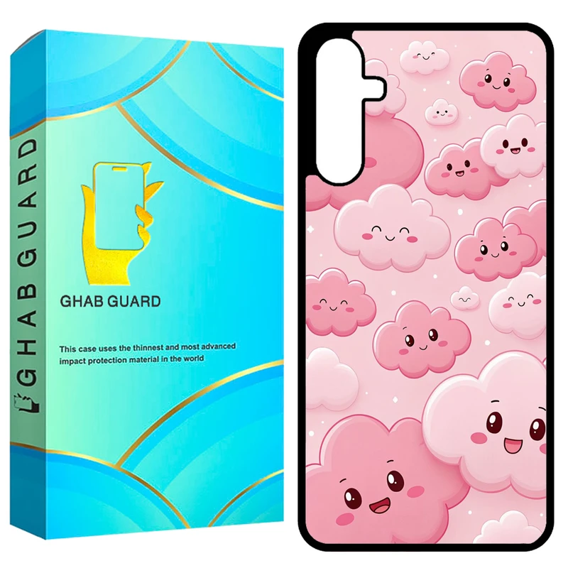 کاور قاب گارد طرح ابر صورتی مدل GCHPA14 مناسب برای گوشی موبایل سامسونگ Galaxy A14 4G / A14 5G / M14 5G   