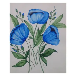 نقاشی آبرنگ طرح گل ۰۳۳