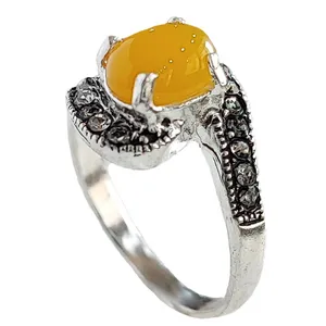 انگشتر نقره زنانه مدل عقیق شرف الشمس کد SHW6031