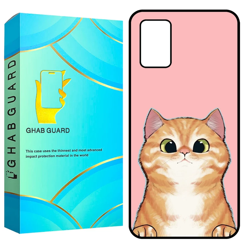 کاور قاب گارد طرح گربه مدل GCHPA03S مناسب برای گوشی موبایل سامسونگ Galaxy A02s / M02s / A03s 