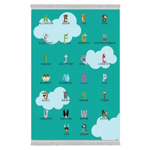 فرش پارچه‌ای دفه مدل فرشینه طرح فانتزی کد 8168