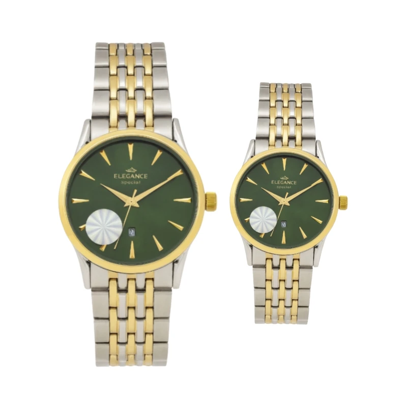 ست ساعت مچی عقربه‌ای کوارتز زنانه و مردانه مدل ES8117