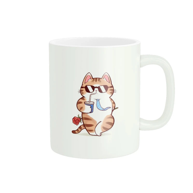 ماگ پاد آفرین مدل گربه جنتلمن کد 1616