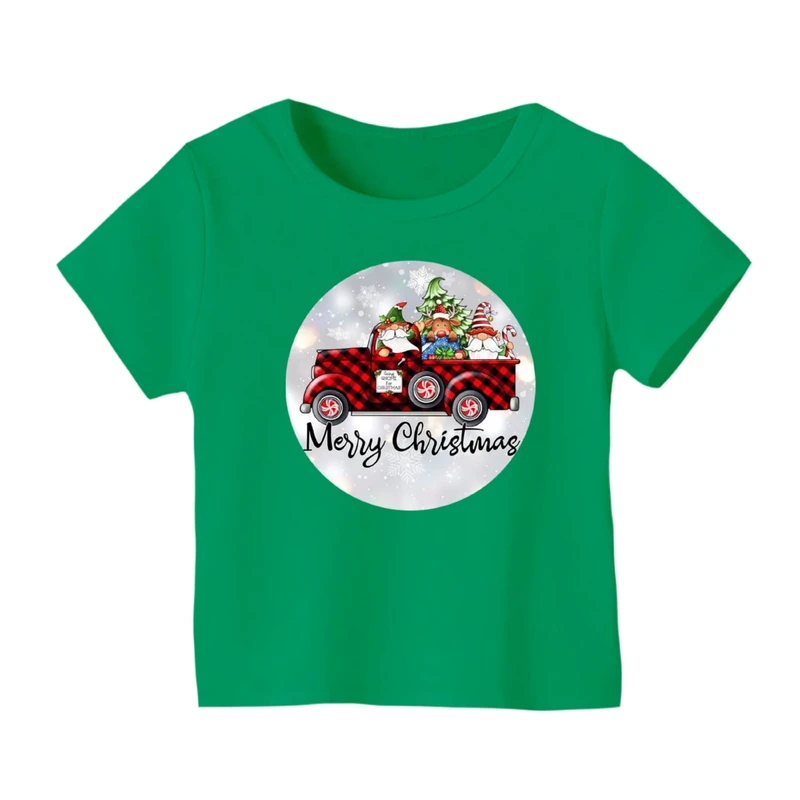 تی شرت آستین کوتاه بچگانه مدل ماشین کریسمس کد 1