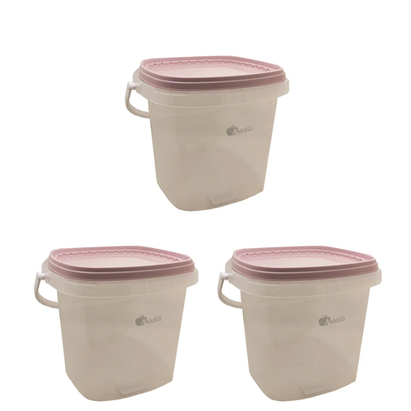 ظرف برنج اشکان مدل دسته دار مجموعه 3 عددی