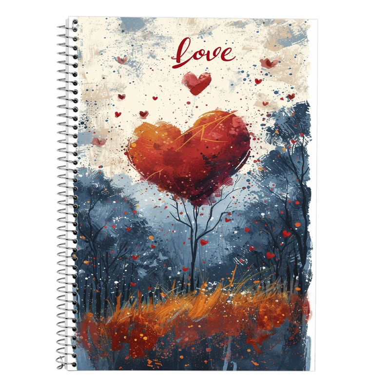 دفتر زبان 50 برگ مدوپد طرح عاشقانه love کد DF14221