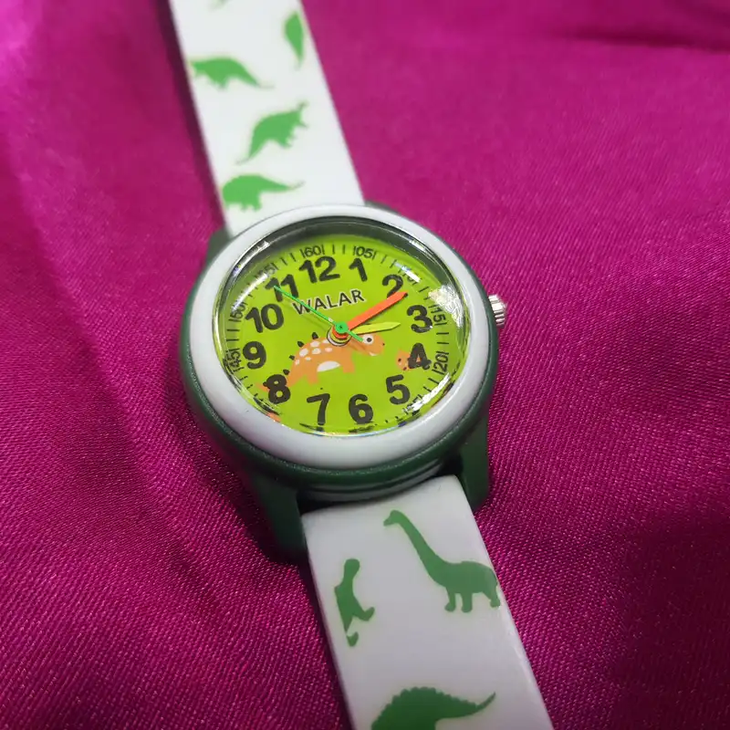 ساعت مچی عقربه ای بچگانه والار مدل ضدآب طرح دایناسور کد 12