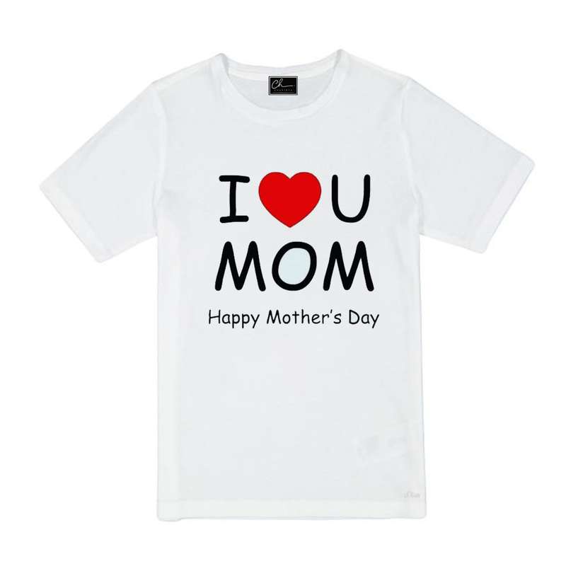 تی شرت دخترانه مدل MOM کد J91 رنگ سفید