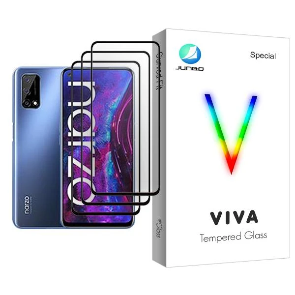 محافظ صفحه نمایش جانبو مدل Viva Glass MIX003 مناسب برای گوشی موبایل ریلمی Narzo 30 Pro 5G بسته سه عددی