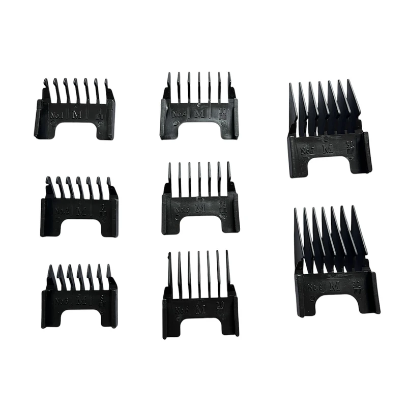 ست شانه ماشین اصلاح کد K501 مجموعه 8 عددی