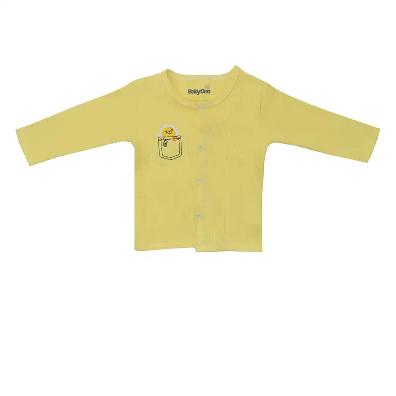 ست 3 تکه لباس نوزادی بی بی وان مدل خورشید بیسکوییتی