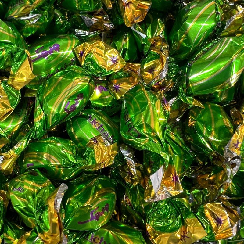 قیمت و خرید تافی کره ای مغزدار سبز چیچک - 500 گرم