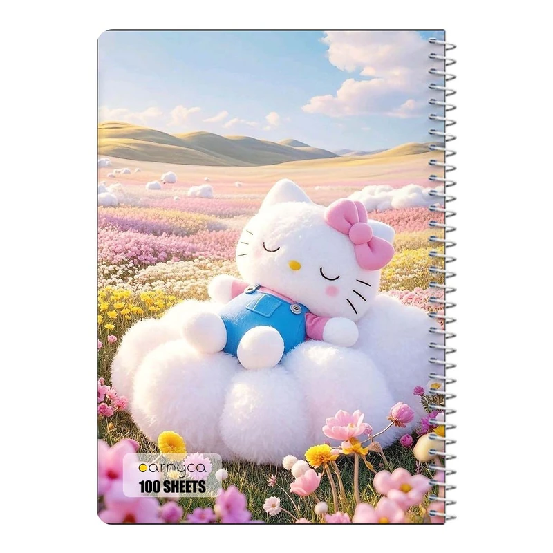 دفتر مشق 100 برگ سیمی کارنیکا طرح هلو کیتی hello kitty کد 59009
