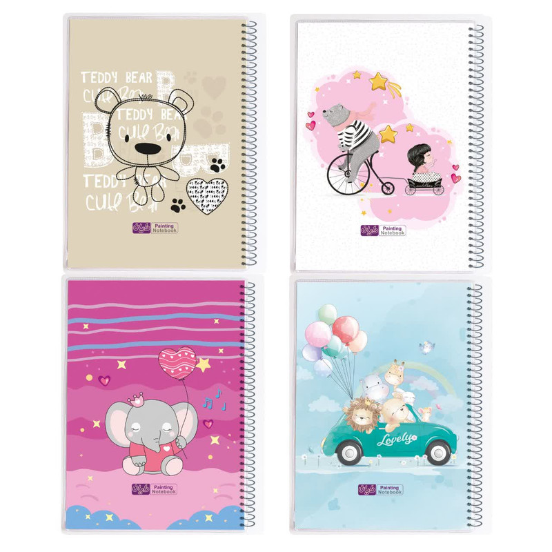 دفتر نقاشی ۵۰ برگ دایان طرح فیلی کد ۵۱۷۴۲ بسته ۴ عددی