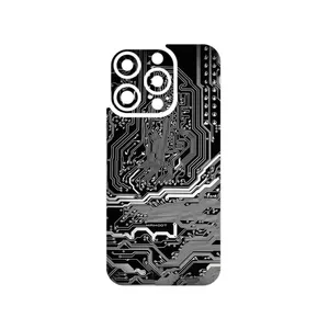 MAHOOT Black_Printed_Circuit_Board Cover Sticker for Apple iPhone 15 Pro