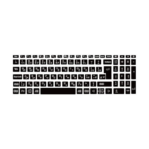 برچسب حروف فارسی کیبورد توییجین و موییجین مدل k-01 مناسب برای لپ تاپ لنوو ideapad320 