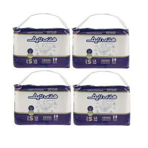 پوشینه چسبی بزرگسال هانی لایف مدل Double Core سایز Small چهار بسته 18 عددی