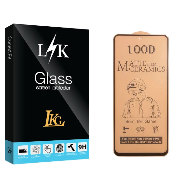 محافظ صفحه نمایش سرامیکی ال کا جی مدل LK Glass مناسب برای گوشی موبایل شیائومی Redmi Note 9s