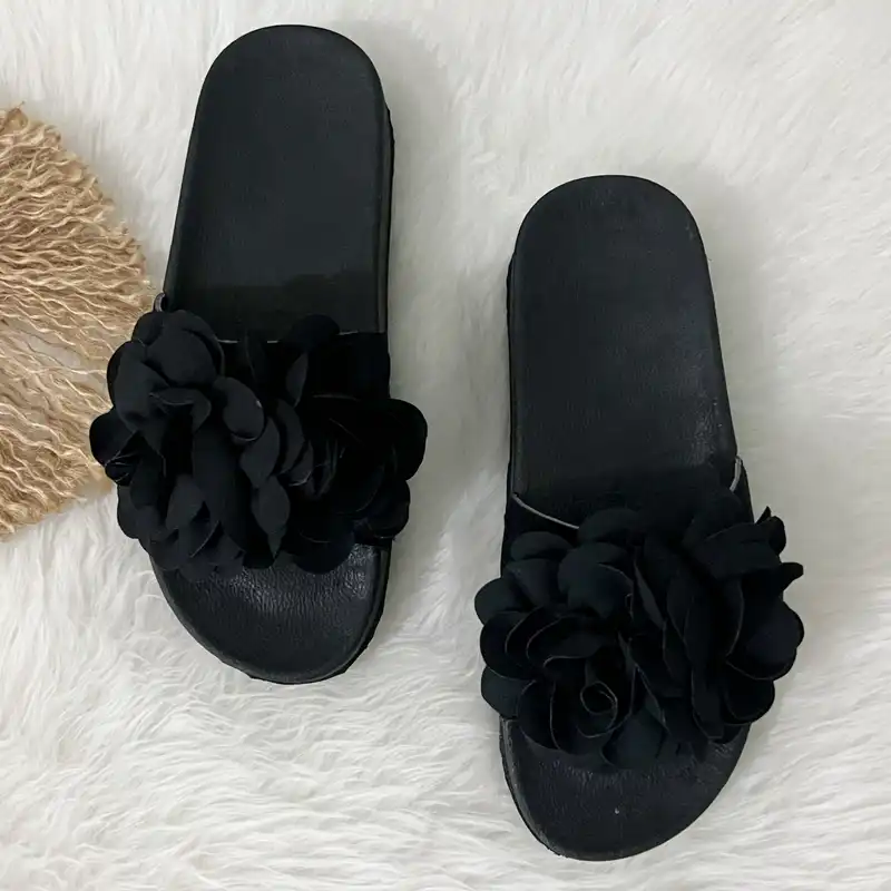 دمپایی زنانه مدل روفرشی گل رز گد 0230