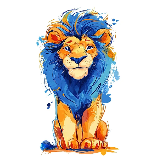  استیکر پارچه و لباس پاد آفرین طرح شیر کد 3373