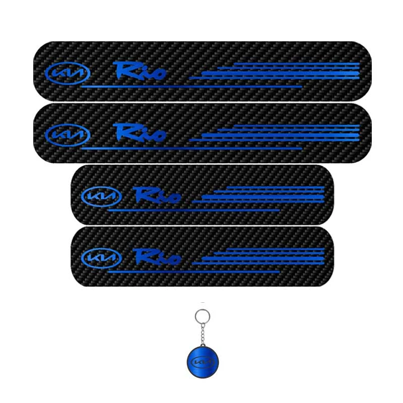 برچسب پارکابی خودرو لندمون کد LC044 MB مناسب برای کیا ریو مجموعه 4 عددی به همراه جاکلیدی
