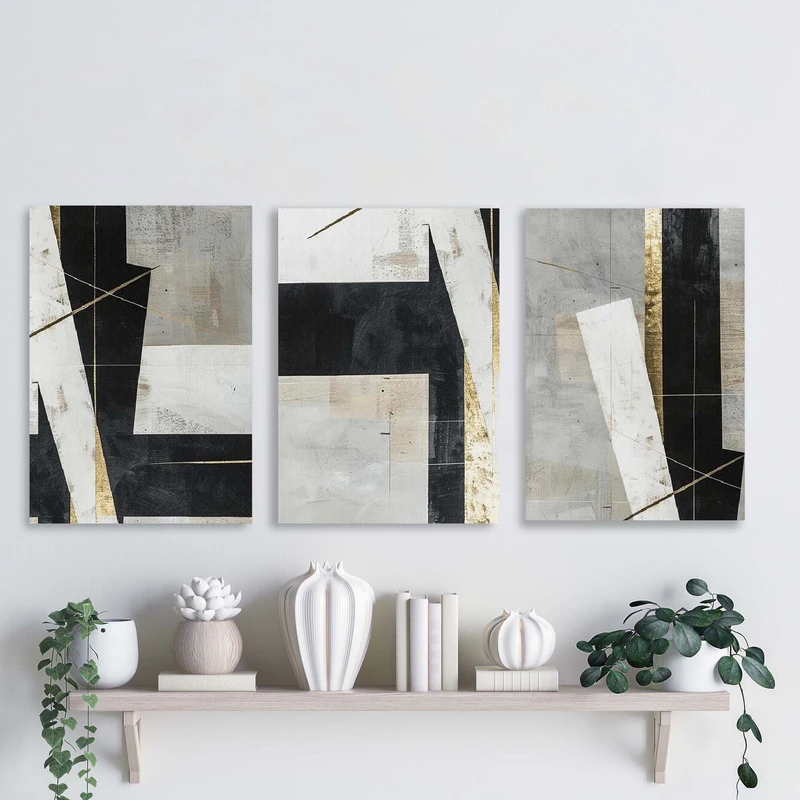 تابلو شاسی آتریسا مدل آبستره ATA057 مجموعه سه عددی