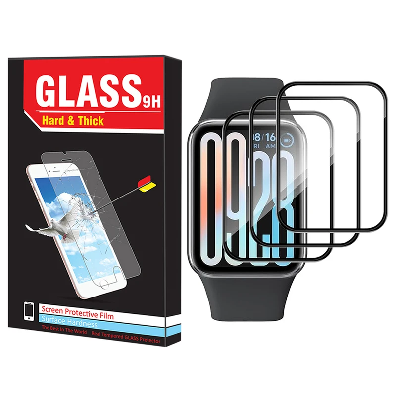 محافظ صفحه نمایش هارد اند تیک مدل Nano Pmma HT مناسب برای ساعت هوشمند شیائومی Smart Band 9 Pro بسته سه عددی