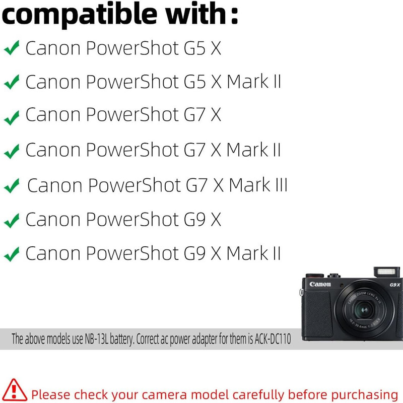 آداپتور شارژر Glorich ACK-DC110 برای دوربین کانن