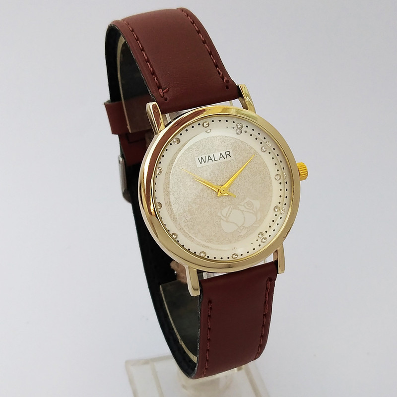 ساعت مچی عقربه‌ای زنانه والار مدل بندچرمی کد 50