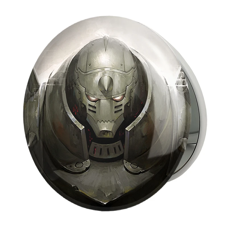 آینه جیبی خندالو طرح آلفونس الریک انیمه کیمیاگر تمام فلزی مدل تاشو کد 12679 