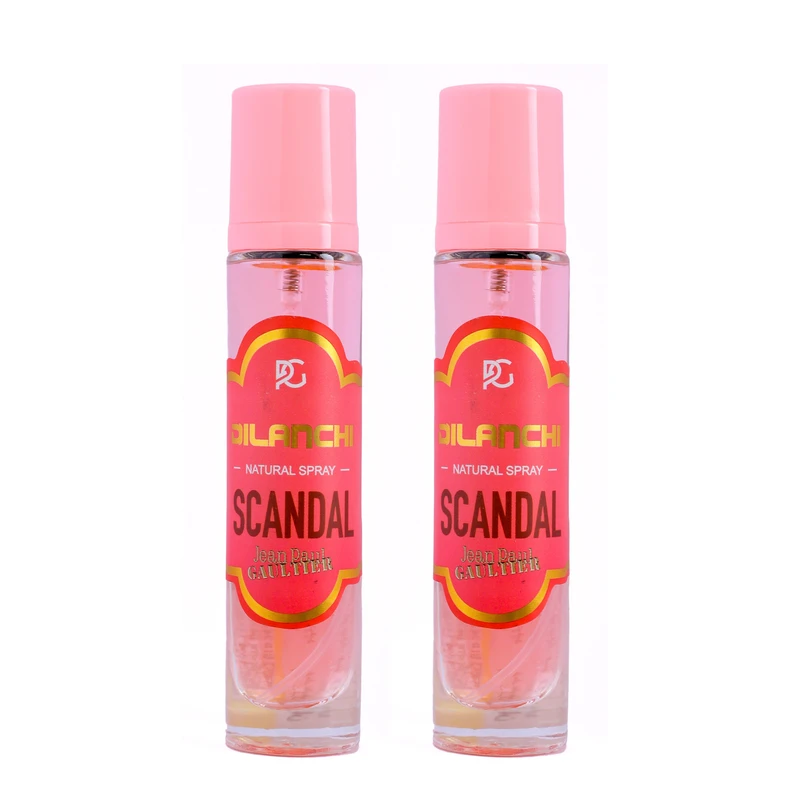 عطر جیبی زنانه دیلانچی مدل اسکندل با رایحه شیرین حجم 30 میلی‌لیتر مجموعه 2 عددی