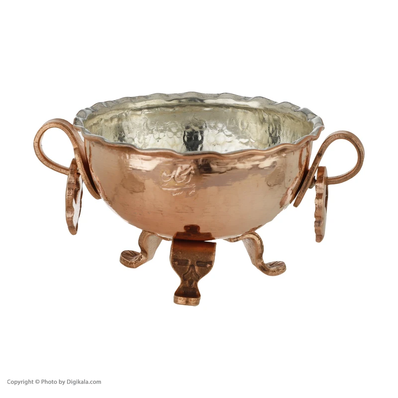 عکس شماره 7 : آجیل خوری مسی زنجان موسوی مدل سه پایه کد 010