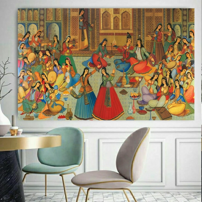  پوستر دیواری طرح مهمانی قاجاریه مدلFP317