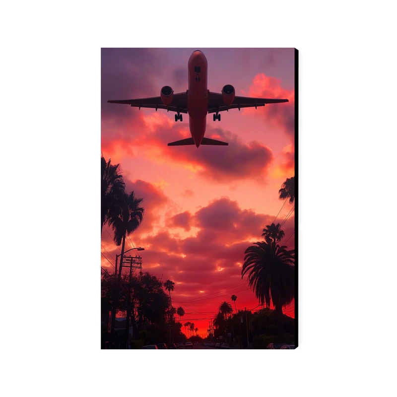 تابلو شاسی عرش مدل فانتزی منظره آسمان و هواپیما کد As4226