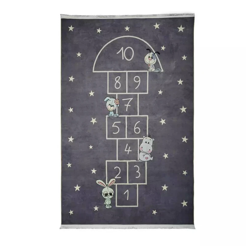 فرش ماشینی 700 شانه محتشم زمینه خاکستری حاشیه خاکستری مدل لی لی کد 101254