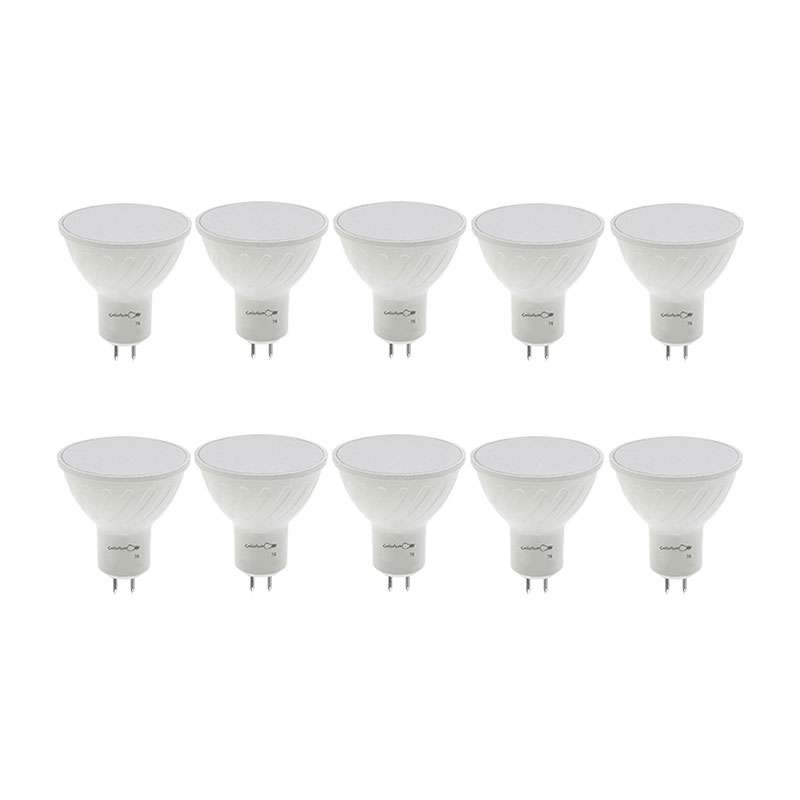 لامپ هالوژن ال ای دی 7 وات زانیس مدل سوزنی مات پایه MR16 بسته 10 عددی