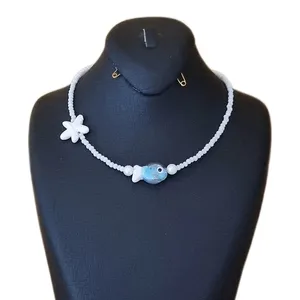 گردنبند زنانه مدل  ماهی و ستاره دریایی