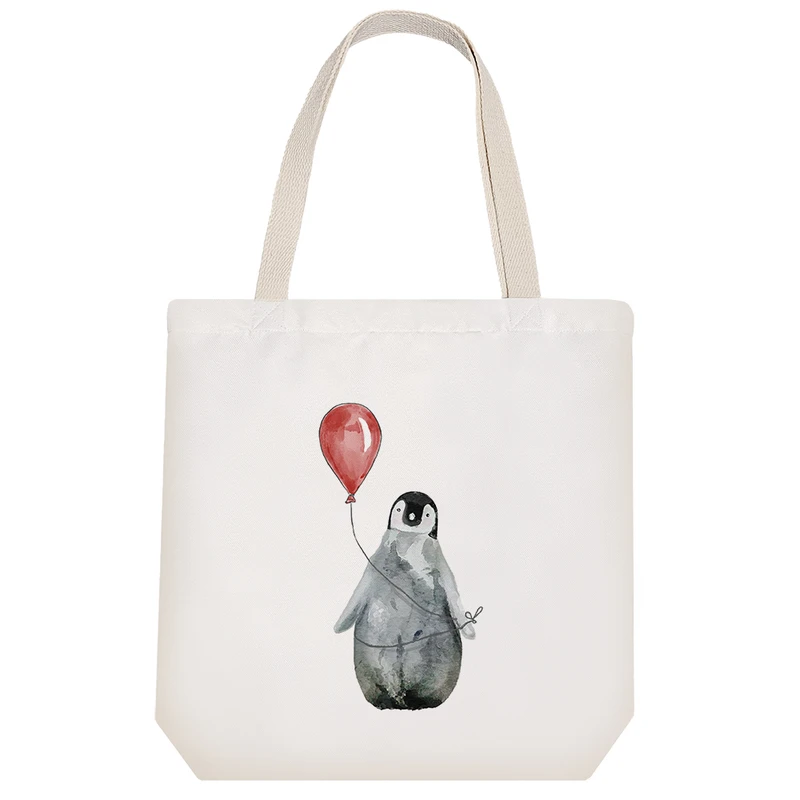 ساک خرید خندالو طرح پنگوئن و بادکنک کد 3605