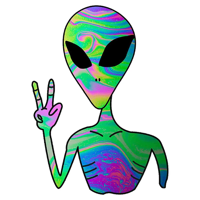 استیکر لپ تاپ طرح Trippy Alien  کد ST1935