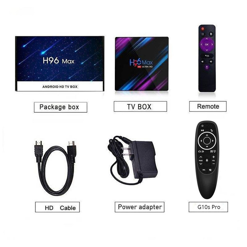 اندروید باکس اچ 96 مدل مکس 4/32 به همراه ایرماوس