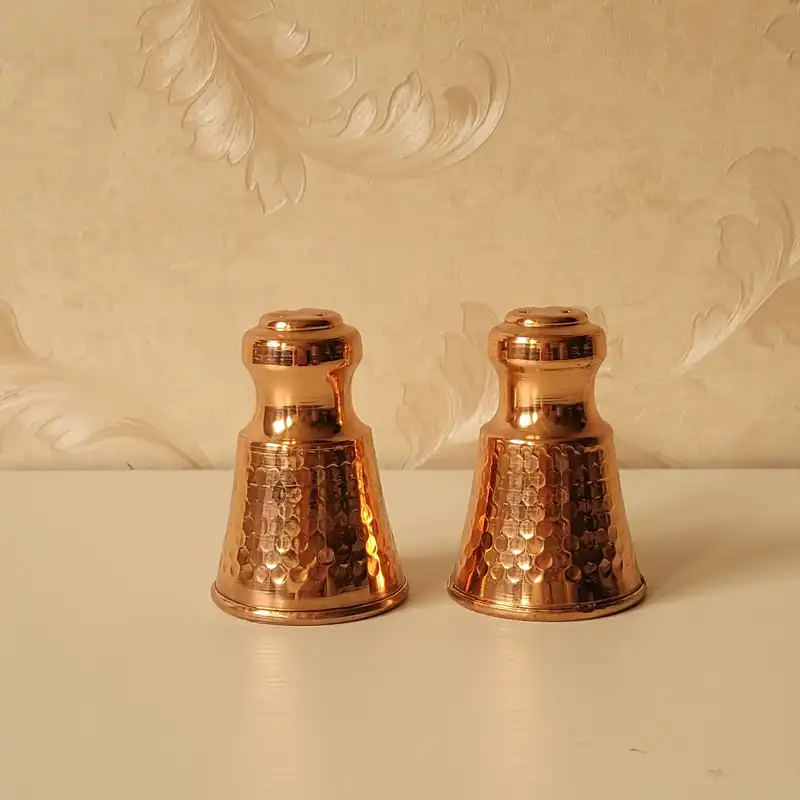 نمکدان مسی مدل شیپوری بسته 2 عددی