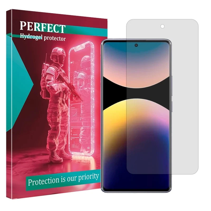 محافظ صفحه نمایش شفاف پرفکت مدل هیدروژلی مناسب برای گوشی موبایل شیائومی Poco M8 Pro