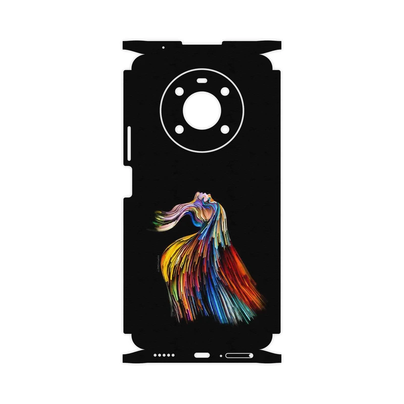 برچسب پوششی ماهوت مدل Rainbow Hair Digital Art-FullSkin مناسب برای گوشی موبایل آنر X9 4G