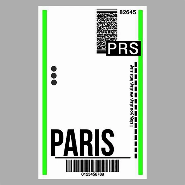استیکر لپ تاپ مارکت میکس طرح تیکت پاریس Paris ticket کد 1120MMIX