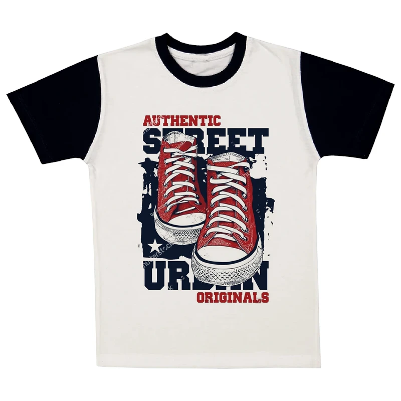 تی شرت آستین کوتاه پسرانه مدل کتونی A107