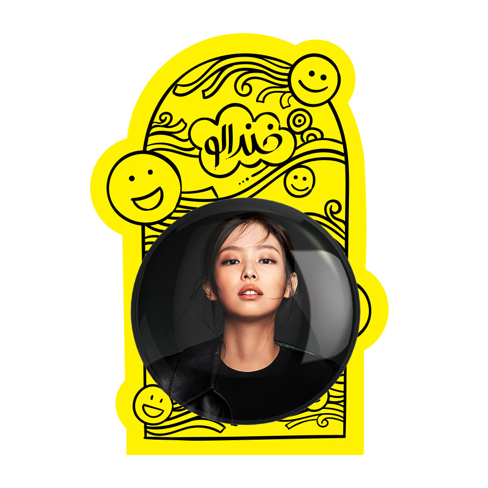 آینه جیبی خندالو طرح جنی گروه بلک پینک Black Pink مدل تاشو کد 2988