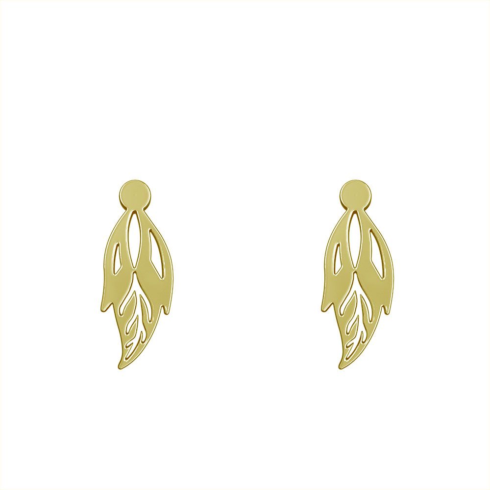 گوشواره طلا 18 عیار زنانه مدوپد مدل هندسی کد GA1-14710 -  - 2