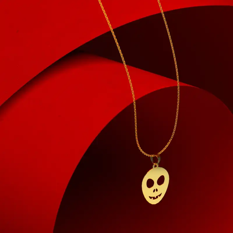 گردنبند طلا 18 عیار زنانه مدوپد مدل هالووین کد G3-1-1288